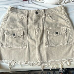 Aerie Jean Tan Skirt